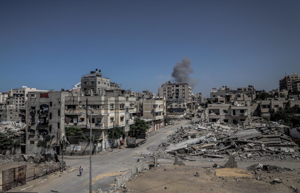 Blick auf Palästina und den Gaza-Streifen