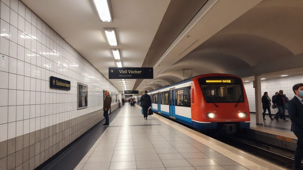 U-Bahn-Station in Wien, deren Ausbau durch die höhere Dienstgeberabgabe mit 17 Millionen Euro Mehreinnahmen mitfinanziert werden soll – Symbolbild, KI-erzeugt